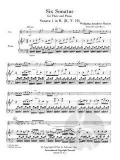 6 Sonatas KV 10-15 von Wolfgang Amadeus Mozart für Flöte und Klavier im Alle Noten Shop kaufen