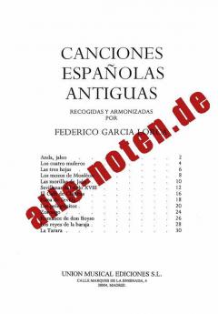Canciones Espanolas Antiguas (Voice And Guitar) von Federico Garcia Lorca 