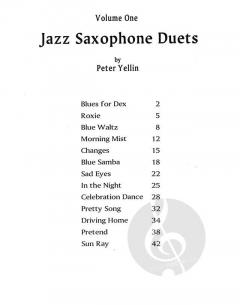 Jazz Saxophone Duets Vol. 1 von Peter Yellin 