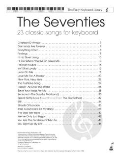 Easy Keyboard Library: The Seventies im Alle Noten Shop kaufen