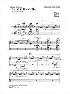 La Malinconia, per Violino E Viola (Salvatore Sciarrino) 