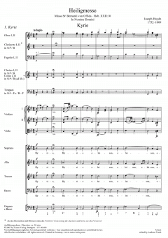 Missa Sancti Bernardi von Offida in B Hob. XXII:10 von Joseph Haydn (Download) 
