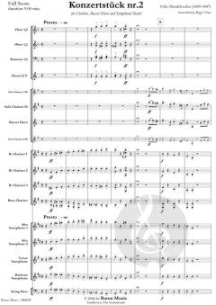 Konzertstück Nr. 2 for two Clarinets and Wind Ensemble (Felix Mendelssohn Bartholdy) 