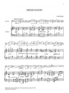 Meditation von Frank Bridge für Violoncello und Klavier im Alle Noten Shop kaufen