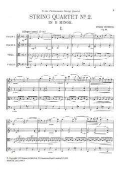 String Quartet No. 2 in D Minor von York Bowen 