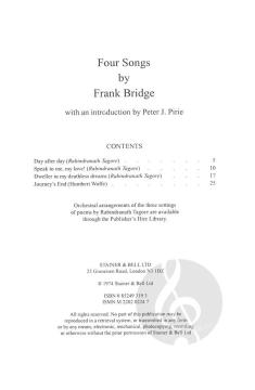 Four Songs von Frank Bridge 