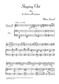 Stepping Out For Clarinet And Piano von Rhian Samuel 