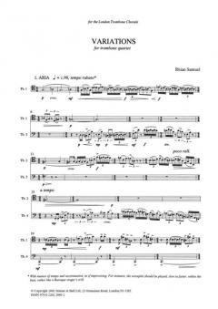 Variations For Trombone Quartet von Rhian Samuel 