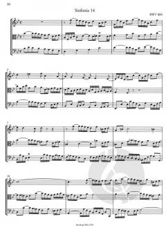 15 dreistimmige Inventionen BWV 787-801 von Johann Sebastian Bach für Streichtrio im Alle Noten Shop kaufen