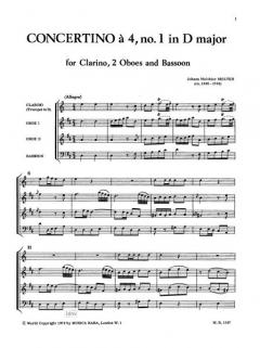 Concertino a 4 Nr. 1 MWV VIII/5 (Johann Melchior Molter) 