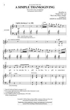 A Simple Thanksgiving von Joseph A. Martin (Download) 