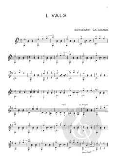 Cuatro Piezas Faciles Para Guitarra von Bartolomé Calatayud 
