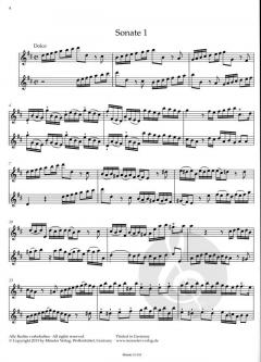 6 Duette/Sonaten op. 2 von Georg Philipp Telemann für 2 Querflöten oder 2 Geigen TWV 40:101-106 (Sonates sans Basse, 1727) im Alle Noten Shop kaufen