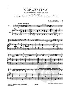 Concertino In D Op. 15 von Ferdinand Kuchler 