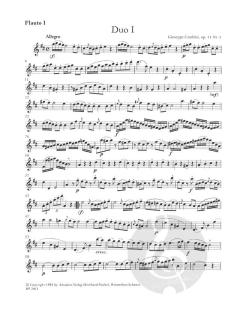 6 Duos op. 11 von Giuseppe Maria Cambini für zwei Querflöten im Alle Noten Shop kaufen