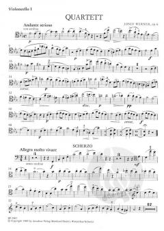 Quartett op. 6 von Josef Werner für 4 Violoncelli oder 3 Violoncelli und Viola im Alle Noten Shop kaufen (Stimmensatz)