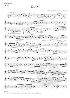 2 Duos op. 46 von Kaspar Kummer für Flöte und Klarinette im Alle Noten Shop kaufen