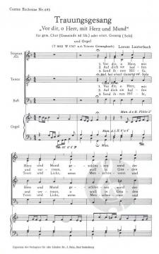 Trauungsgesang 'Vor dir, o Herr, mit Herz und Mund' (Lorenz Lauterbach) 