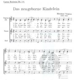 Das neugeborene Kindelein (Melchior Vulpius) 