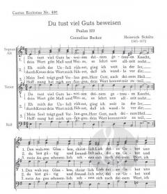 Du tust viel Gutes uns beweisen (Heinrich Schütz) 