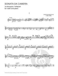 Sonata da camera von Grazyna Bacewicz 