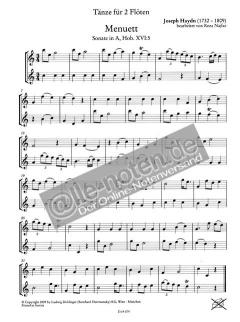 Tänze für zwei Flöten von Joseph Haydn im Alle Noten Shop kaufen
