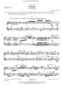 Sonata For Harspichord (Samuel Adler) 