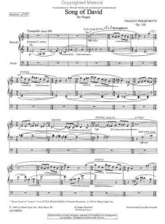 Song of David for Organ Op. 148 von Vincent Persichetti 