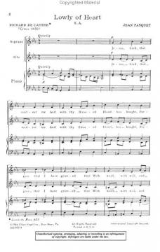 Lowly Of Heart von Jean Pasquet 