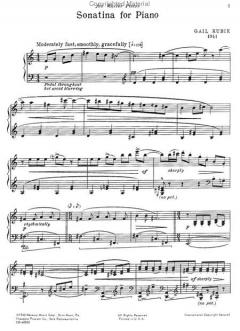 Sonatina for Piano von G. Kubik 