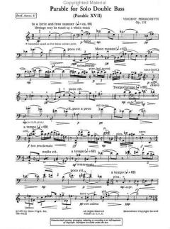 Parable For Solo Double Bass (Parable XVII) Op.131 von Vincent Persichetti 
