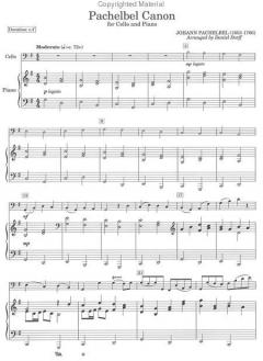 Kanon von Johann Pachelbel für Cello und Klavier im Alle Noten Shop kaufen