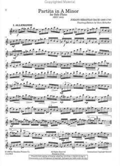 Partita in a-Moll BWV 1013 von Johann Sebastian Bach 
