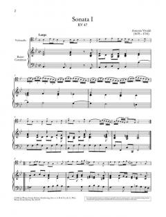 Sonaten für Violoncello und Basso continuo von Antonio Vivaldi im Alle Noten Shop kaufen