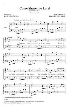 Come Share The Lord (Bryan Leech) 