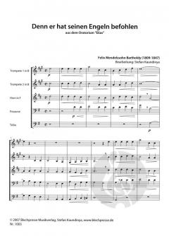 Denn er hat seinen Engeln befohlen (Felix Mendelssohn Bartholdy) 