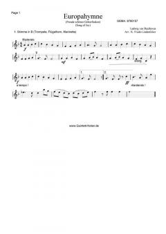 Europahymne - Freude schöner Götterfunken (Download) von Ludwig van Beethoven (Download) 