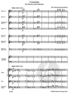 Konzert für Klavier und Orchester von Felix Mendelssohn Bartholdy 
