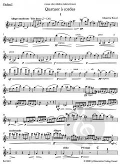 Quatuor a cordes von Maurice Ravel 