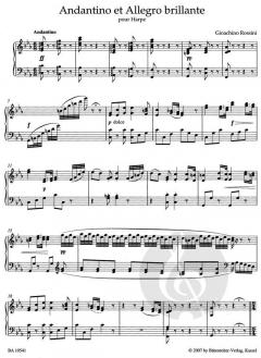 Andantino et Allegro brillante pour Harpe von Gioacchino Rossini (Download) 