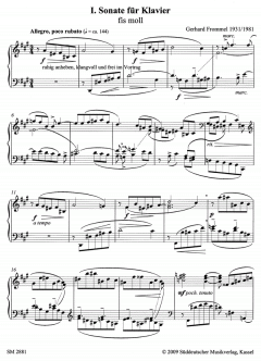 Sonate I für Klavier von Gerhard Frommel im Alle Noten Shop kaufen