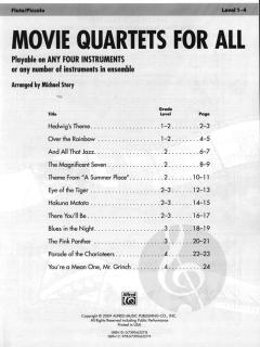Movie Quartets For All 