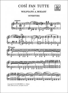 Cosi Fan Tutte Opera Completa Per Canto E Pianoforte - In Brochure von Wolfgang Amadeus Mozart 