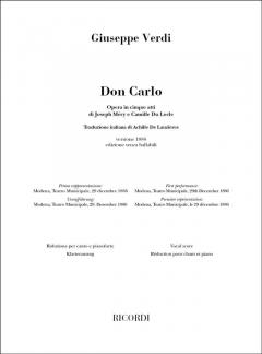 Don Carlo (5 Atti) Senza Ballabili von Giuseppe Verdi 