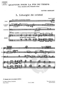 Quatuor Pour La Fin Du Temps (Olivier Messiaen) 