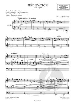Meditation, pour Orgue von Maurice Durufle 