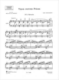 Trois Petites Pieces Faciles, pour Harpe 