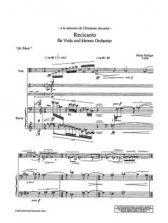 Recicanto von Heinz Holliger 