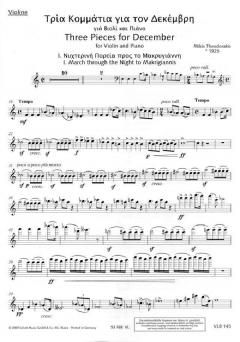 Three Pieces For December von Mikis Theodorakis 