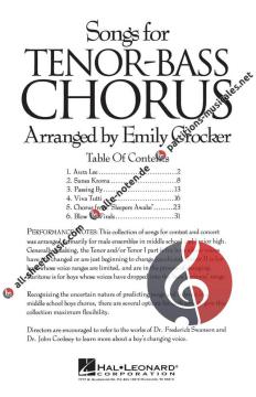 Songs For Tenor Bass Chorus 